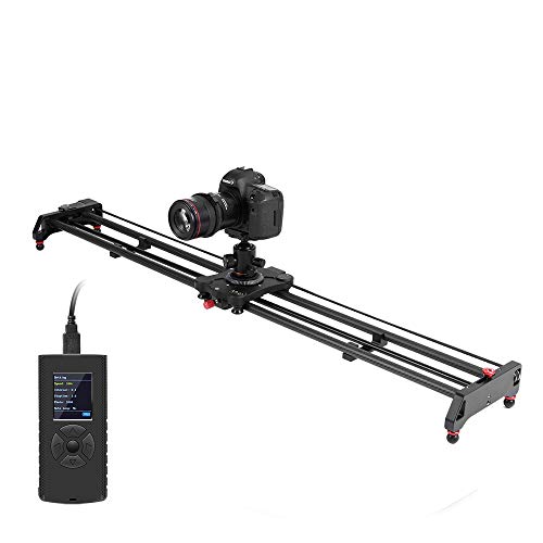 GVM Kamera Slider motorisiert, 120cm Fotografie Slider mit Zeitraffer, Follow Focus, Tracking, Panorama Aufnahme Video Slider für Film Fotografie DSLR Kamera, Zeitraffer Fotografie Slider von GVM Great Video Maker