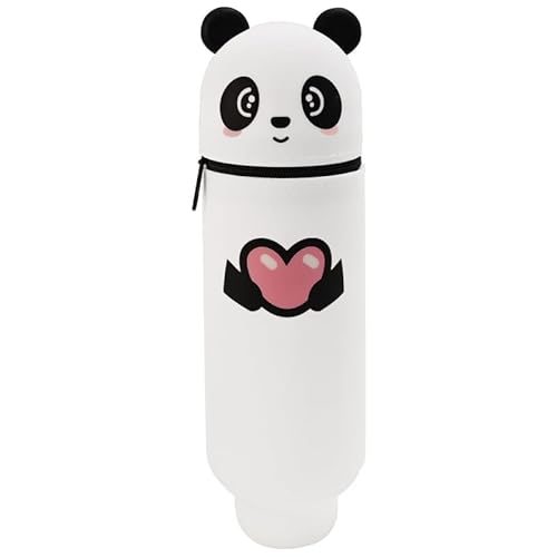GVMJHYK 2 in 1 Weiche Silikontasche Kawaii Federmäppchen and 4 PCS Löschbare einziehbare Stifte,Federmäppchen,Stand Up Federmäppchen,Tier Stifthalter Bleistifttasche Mädchen Junge - Panda GVMJHYK 2 in 1 Weiche Silikontasche Kawaii Federmäppchen and 4 PCS Löschbare einziehbare Stifte,Federmäppchen,Stand Up Federmäppchen,Tier Stifthalter Bleistifttasche Mädchen Junge - Panda von GVMJHYK