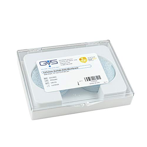 GVS Filter Technology, Filter Disc, CA Membran, 0.65µm, 47mm Durchmesser, 100/pk von GVS