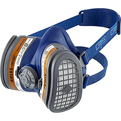 GVS SPR504 Elipse Wartungsfreie Maske mit FFA1P3 Filter gegen organische Gase und Stäube, M/L, Blau, M/L Size von GVS