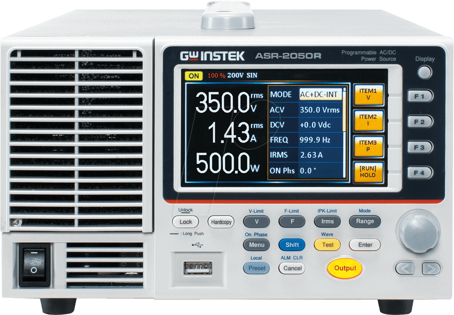 ASR-2050R - Labornetzgerät, 0 - 500 V, 0 - 20 A, programmierbar, AC/DC von GW-INSTEK