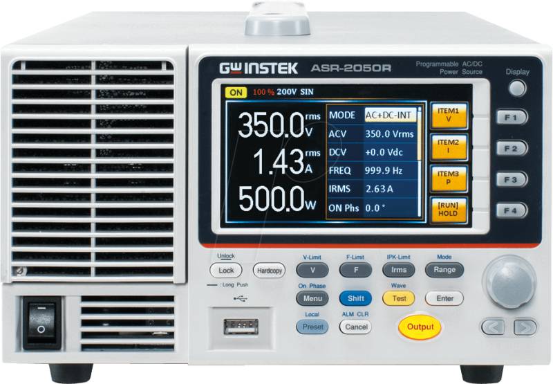 ASR-2050R - Labornetzgerät, 0 - 500 V, 0 - 20 A, programmierbar, AC/DC von GW-INSTEK