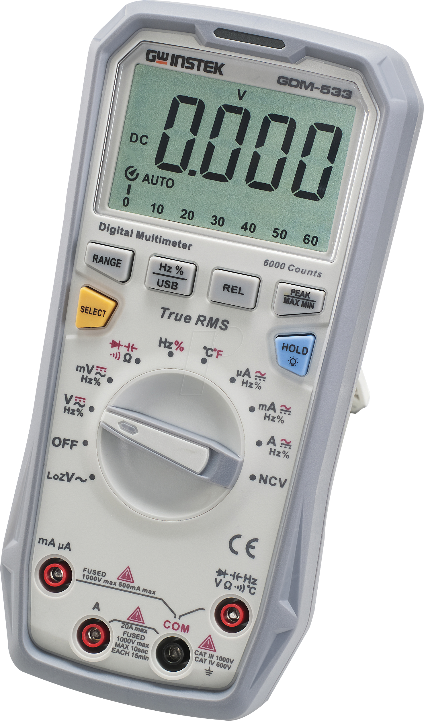 GDM-533 - Multimeter GDM-533, digital, 6000 Counts, TRMS, USB von GW-INSTEK