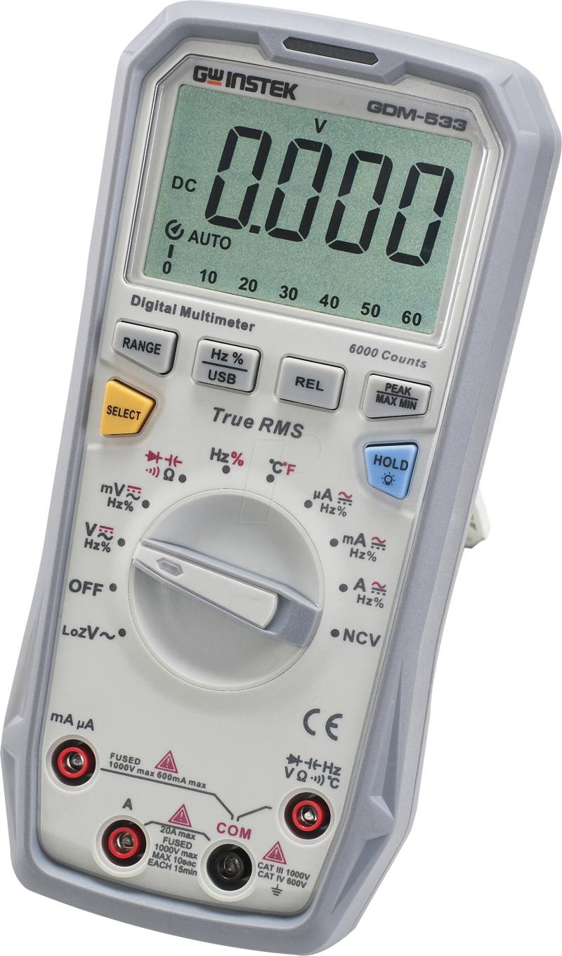 GDM-533 - Multimeter GDM-533, digital, 6000 Counts, TRMS, USB von GW-INSTEK