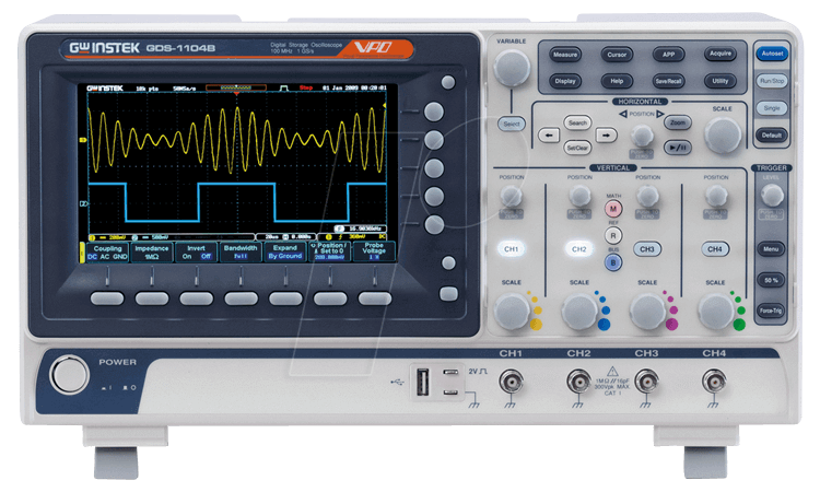 GDS-1074B - Digital-Speicher-Oszilloskop GDS-1074B, 70 MHz, 4 Kanäle von GW-INSTEK