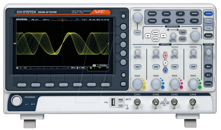 GDS-2074E - Digital-Speicher-Oszilloskop GDS-2074E, 70 MHz, 4 Kanäle von GW-INSTEK