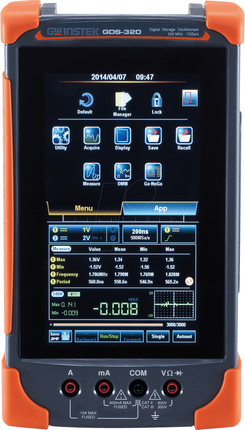 GDS-307 - Handheld-Oszilloskop GDS-307, 70 MHz, 2 Kanäle, Multimeter von GW-INSTEK