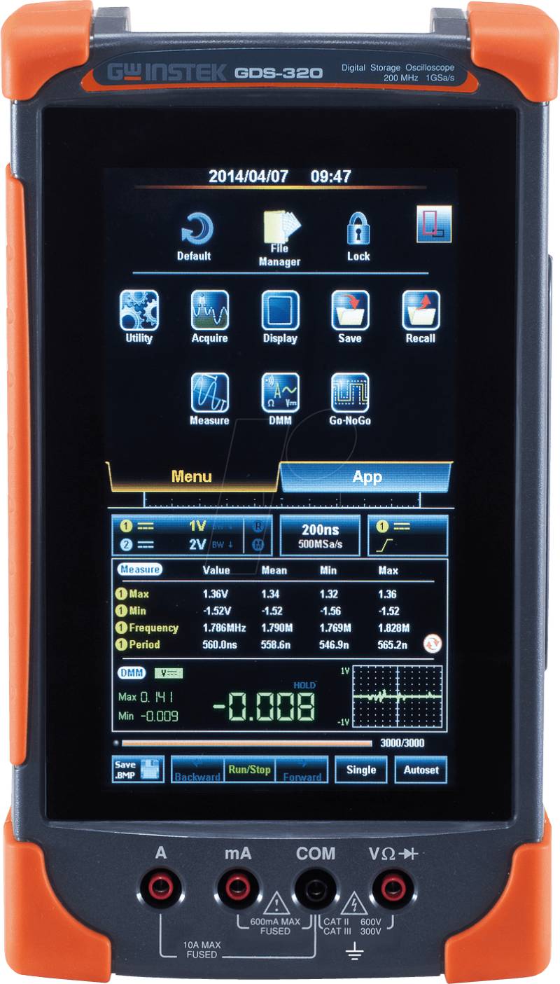 GDS-307 - Handheld-Oszilloskop GDS-307, 70 MHz, 2 Kanäle, Multimeter von GW-INSTEK