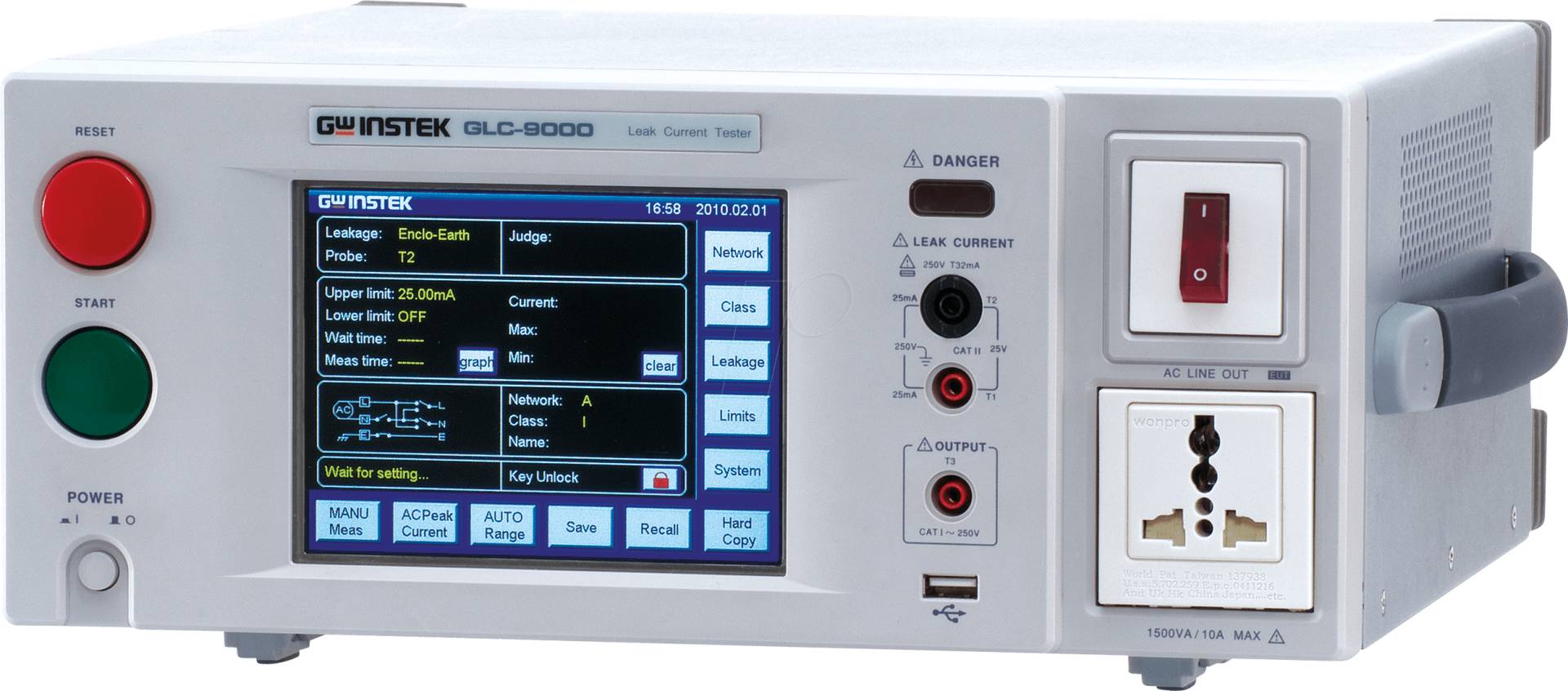 GLC-9000 - Leckstromtester GLC-9000, 25 mAAC, bis 10 A von GW-INSTEK