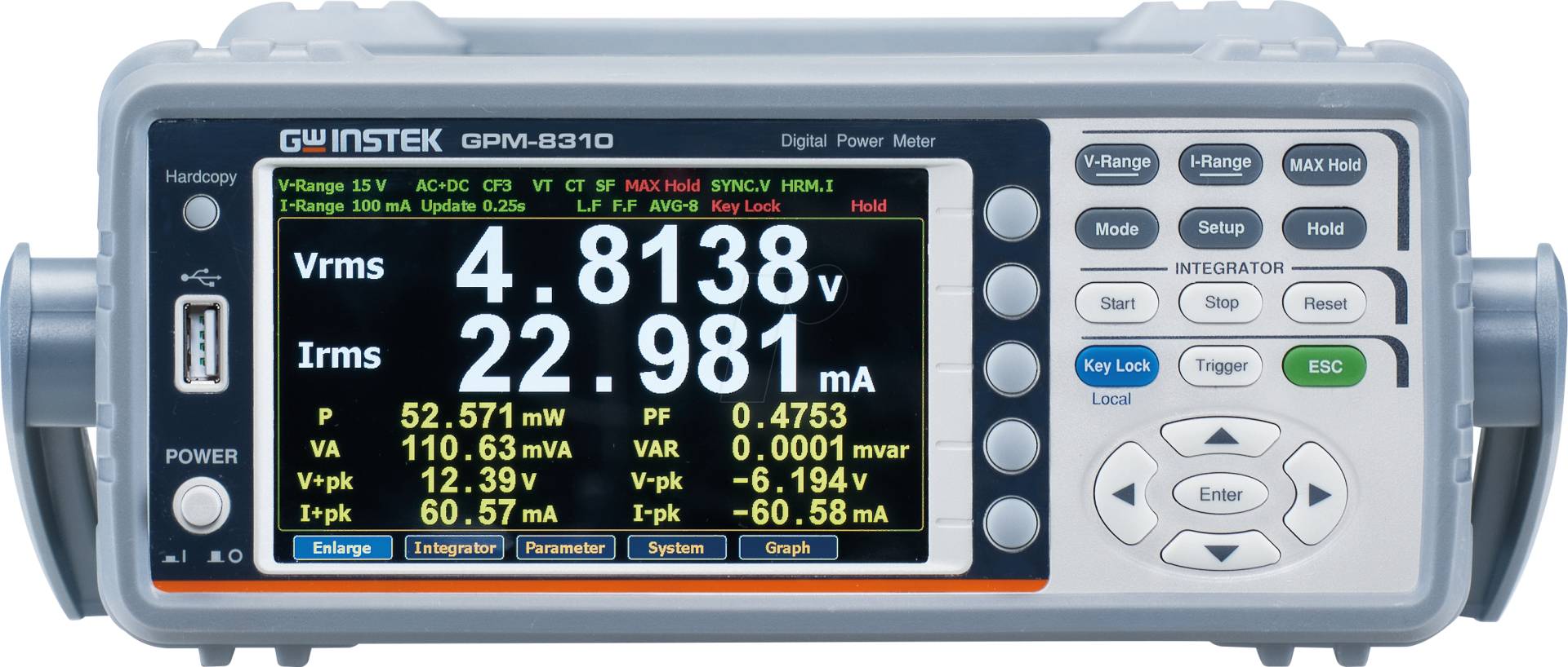 GPM-8310 DA4 - Leistungsmessgerät, digital, USB, LAN, GPIB, Digital I/O von GW-INSTEK