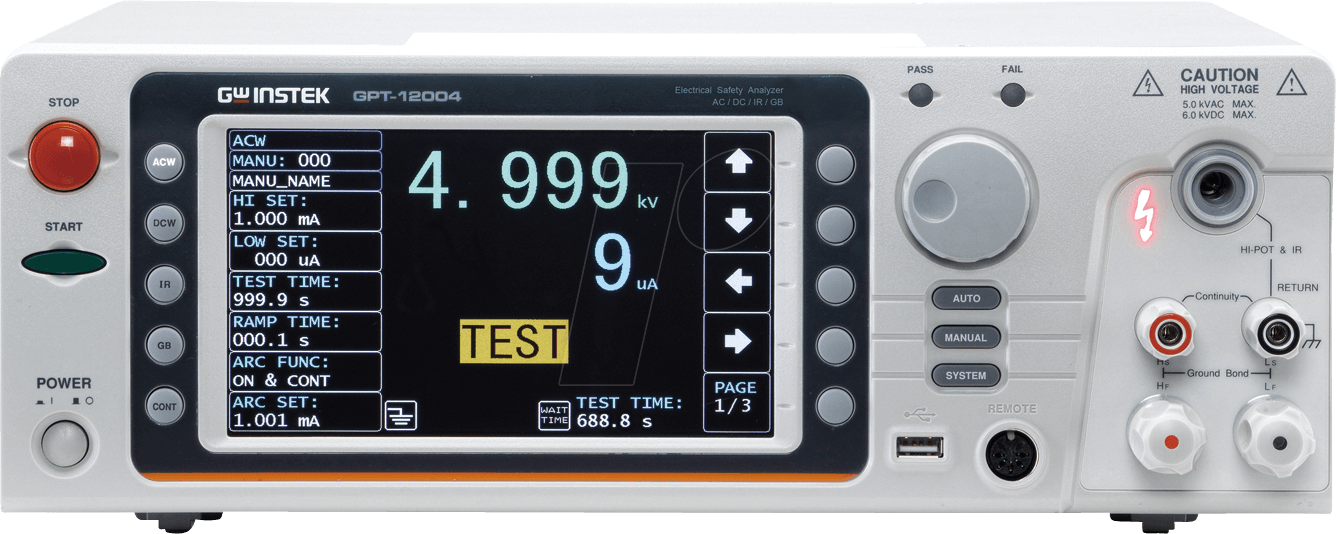 GPT-12004 - Sicherheitstester GPT-12004, 200 VA AC/DC, Erdungsmessung von GW-INSTEK