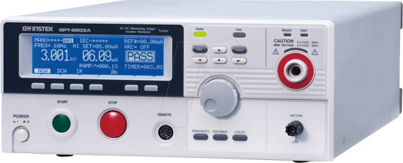 GPT-9903A - Sicherheitstester GPT-9903A, 500 VA AC/DC, Isolationsmessung von GW-INSTEK