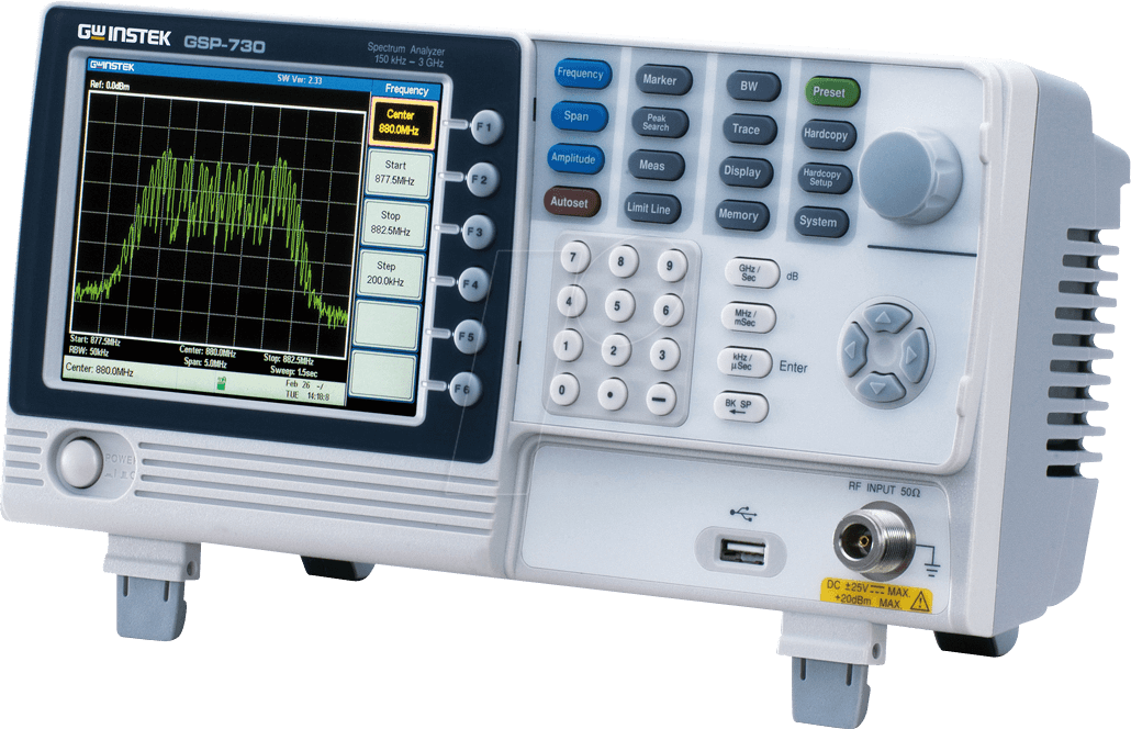 GSP-730 - Spektrumanalysator GSP-730, 3000 MHz, USB, RS-232 von GW-INSTEK