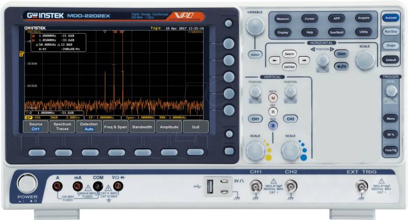 MDO-2202EX - Mixed-Domain-Oszilloskop MDO-2202EX, 200 MHz, 2 Kanäle von GW-INSTEK