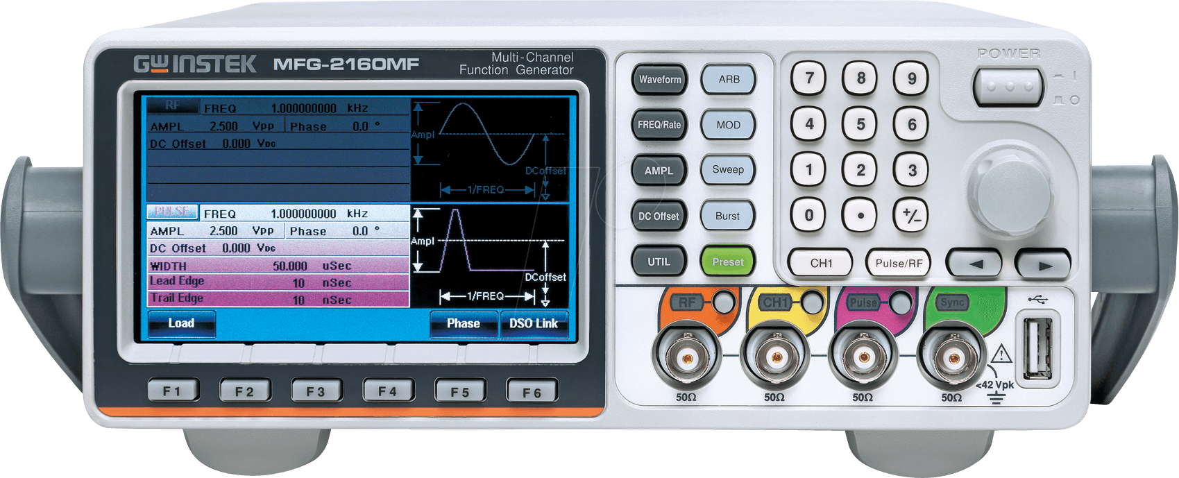 MFG-2160MF - Funktionsgenerator, arbiträr, 1 Kanal, 60 MHz, RF 160 MHz von GW-INSTEK