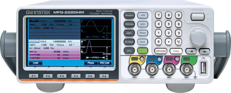 MFG-2220HM - Funktionsgenerator, arbiträr, 2 Kanäle, 1 µHz … 200 MHz von GW-INSTEK