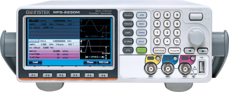 MFG-2230M - Funktionsgenerator, arbiträr, 2 Kanäle, 1 µHz … 30 MHz von GW-INSTEK