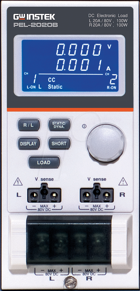 PEL-2020B - Elektronische Last, PEL-Modul, 2x 100 W / 20 A von GW-INSTEK