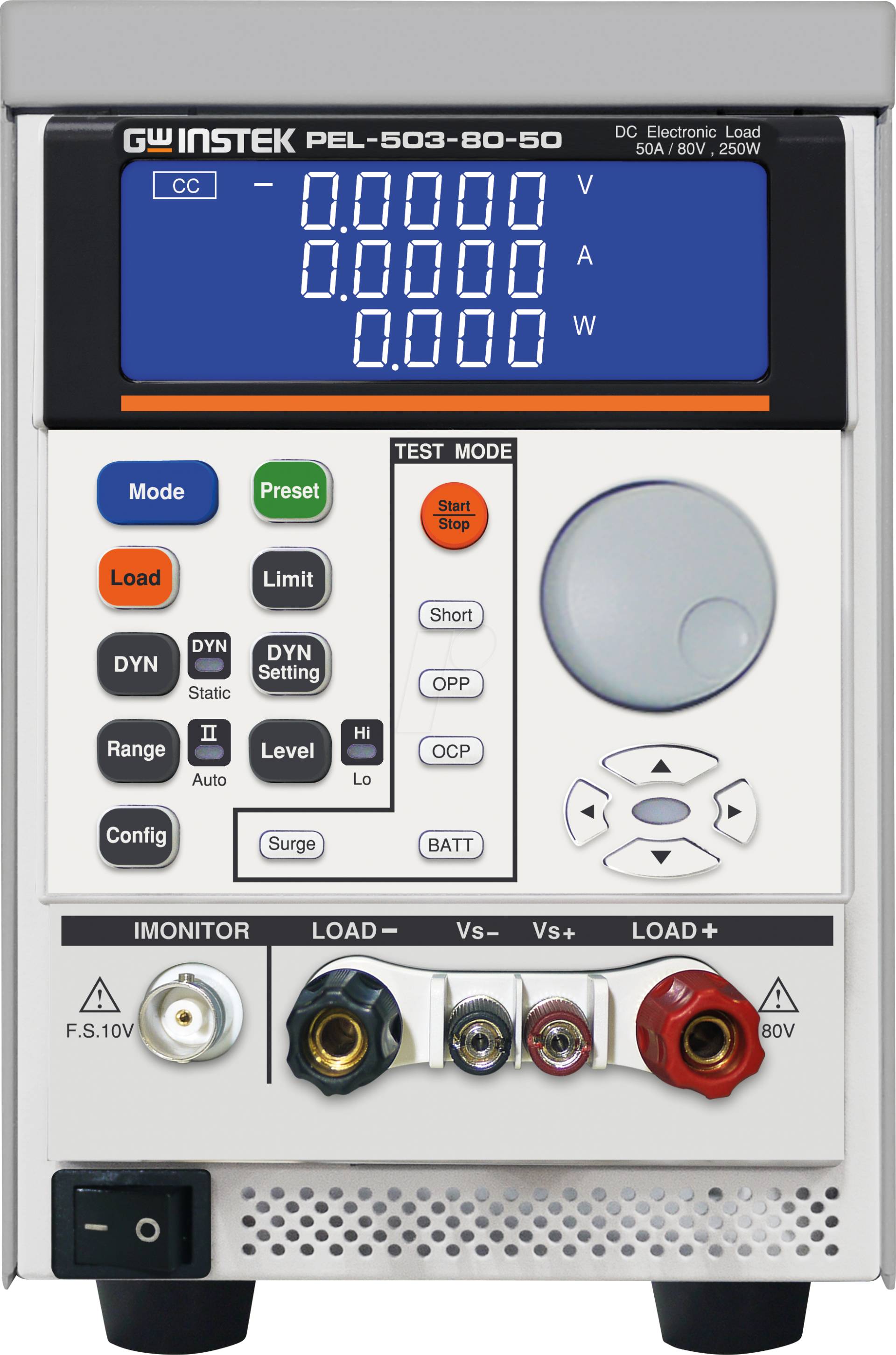 PEL-503 8050 - Elektronische Last, 250 W, 0 - 50 A, RS-232, USB von GW-INSTEK