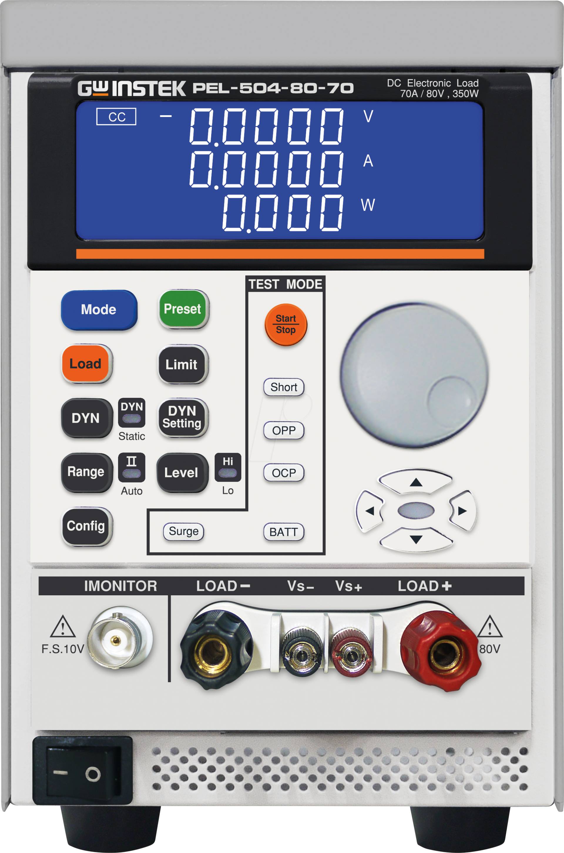 PEL-504 8070 - Elektronische Last, 350 W, 0 - 70 A, RS-232, USB von GW-INSTEK