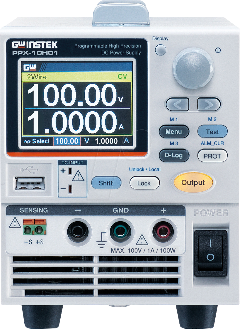 PPX-10H01 EU - Labornetzgerät, 0 - 100 V, 0 - 1 A, programmierbar, LAN von GW-INSTEK