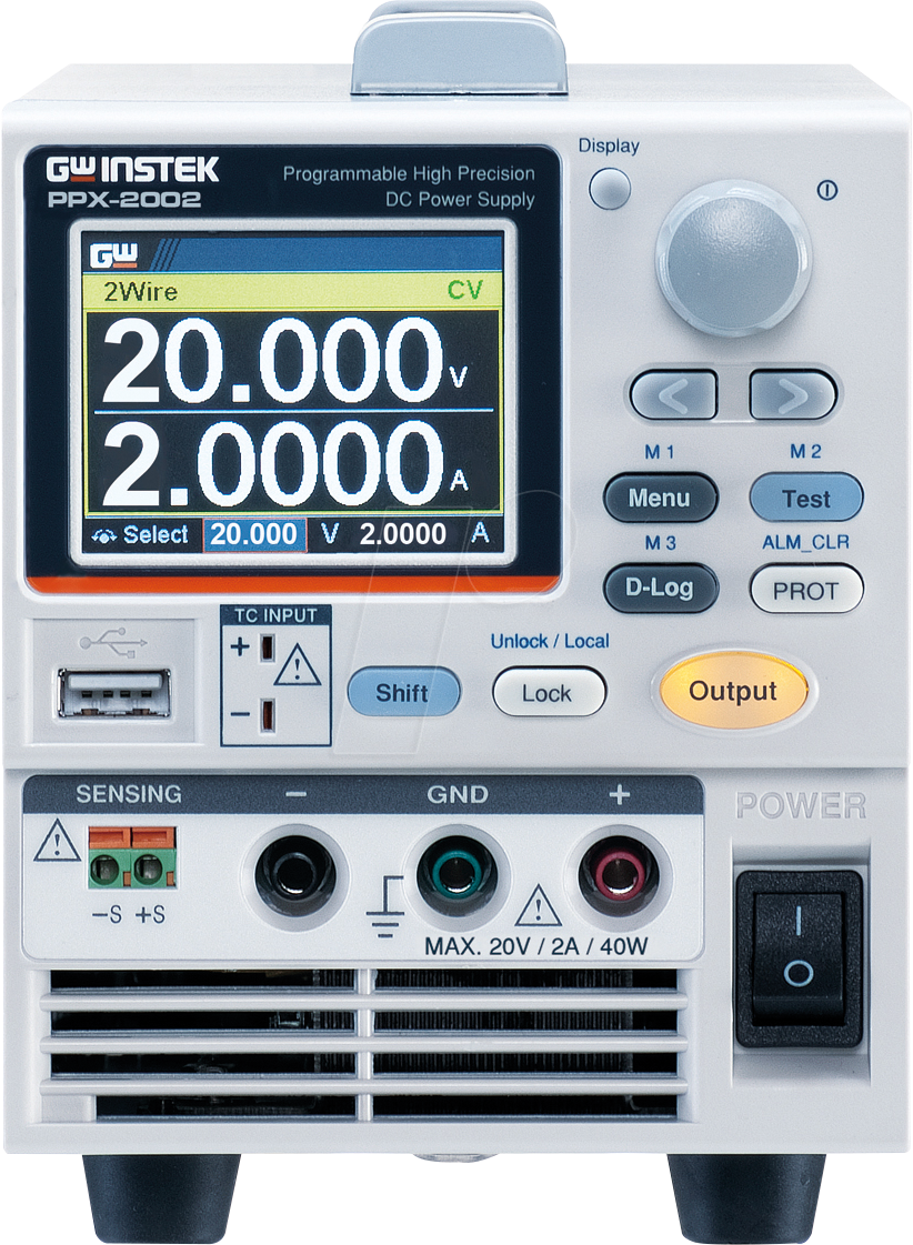 PPX-2002 EUGPIB - Labornetzgerät, 0 - 20 V, 0 - 2 A, programmierbar, GPIB von GW-INSTEK