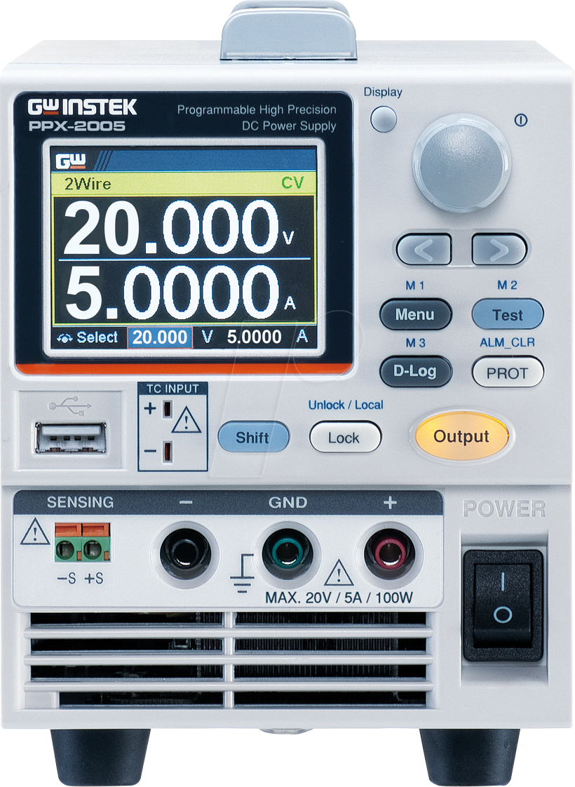 PPX-2005 EUGPIB - Labornetzgerät, 0 - 20 V, 0 - 5 A, programmierbar, GPIB von GW-INSTEK