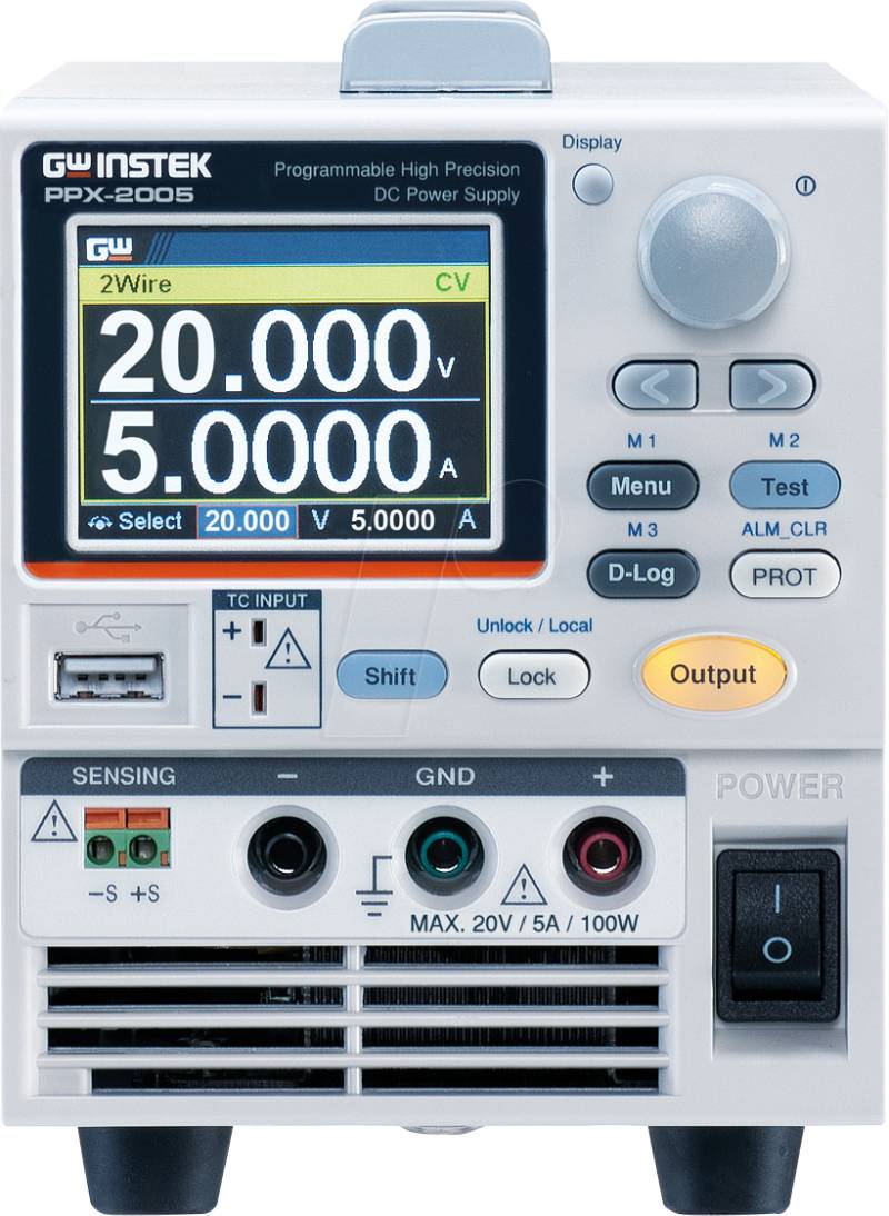 PPX-2005 EUGPIB - Labornetzgerät, 0 - 20 V, 0 - 5 A, programmierbar, GPIB von GW-INSTEK