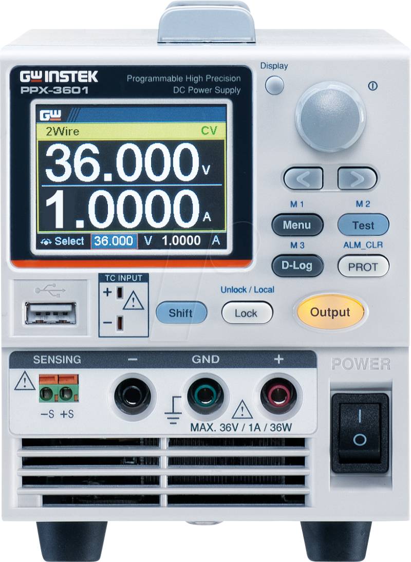 PPX-3601 EUGPIB - Labornetzgerät, 0 - 36 V, 0 - 1 A, programmierbar, GPIB von GW-INSTEK