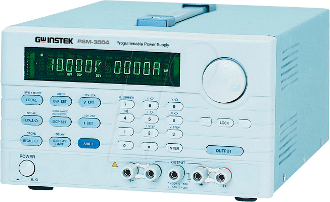PSM-3004 - Labornetzgerät, Dual Range, 0 - 15 V / 7 A, 0 - 30 V / 4 A von GW-INSTEK