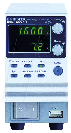 PSW 160-72 - Labornetzgerät, 0 - 160 V, 0 - 7,2 A, programmierbar von GW-INSTEK