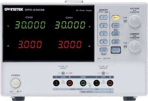 GW Instek GPD-3303S Labornetzgerät, einstellbar 0 - 30 V/DC 1 - 3A 195W USB Anzahl Ausgänge 3 x von GW Instek