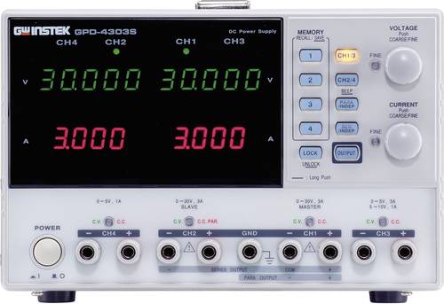 GW Instek GPD-4303S Labornetzgerät, einstellbar 0 - 30 V/DC 0 - 3A 195W USB fernsteuerbar Anzahl Au von GW Instek