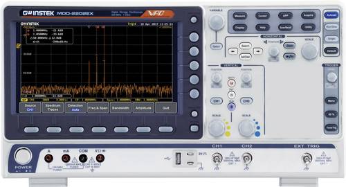 GW Instek MDO-2202EG Digital-Oszilloskop 200MHz 1 GSa/s 10 Mpts 8 Bit Digital-Speicher (DSO), Spectr von GW Instek