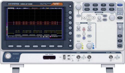 GW Instek MSO-2102E Digital-Oszilloskop 100MHz 18-Kanal 1 GSa/s 10 Mpts 8 Bit Digital-Speicher (DSO) von GW Instek