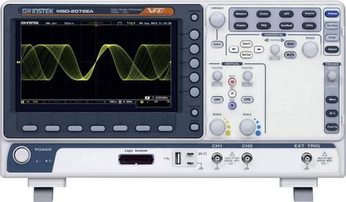 GW Instek MSO-2102EA Digital-Oszilloskop 100MHz 1 GSa/s 10 Mpts 8 Bit Digital-Speicher (DSO), Mixed- von GW Instek