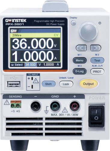 GW Instek PPX-3601-GPIB Labornetzgerät, einstellbar 36V (max.) 1A (max.) 36W USB, LAN, RS-232, RS-4 von GW Instek