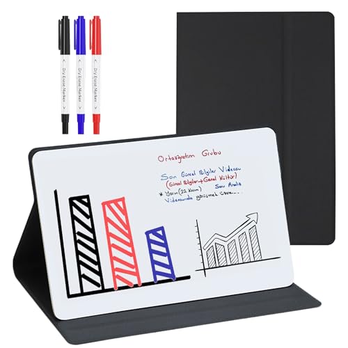 Mini Whiteboard Schwarz:Tragbares löschbares Whiteboard mit 3 Markern 1 Radierer Tuch wiederverwendbares notizbuch für Zuhause Büro Schule Mini Whiteboard Schwarz:Tragbares löschbares Whiteboard mit 3 Markern 1 Radierer Tuch wiederverwendbares notizbuch für Zuhause Büro Schule von GWAEPU