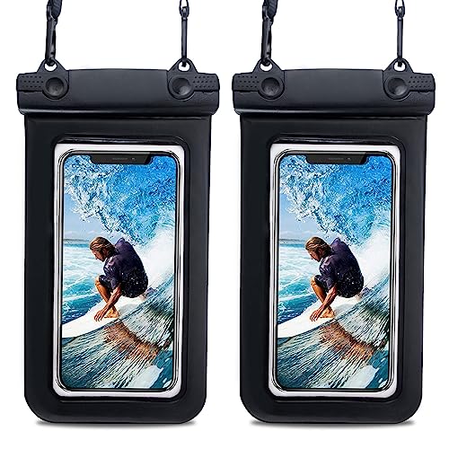 GWAWG 2 Stück wasserdichte Handyhülle Unterwasser Wasserfeste mit Lanyard für iPhone 14 13 12 Pro Plus Samsung Redmi Huawei Nokia Schwarz Bis Zu 7 Zoll Verwendung in Strand Tauchen Kajak Pool GWAWG 2 Stück wasserdichte Handyhülle Unterwasser Wasserfeste mit Lanyard für iPhone 14 13 12 Pro Plus Samsung Redmi Huawei Nokia Schwarz Bis Zu 7 Zoll Verwendung in Strand Tauchen Kajak Pool von GWAWG