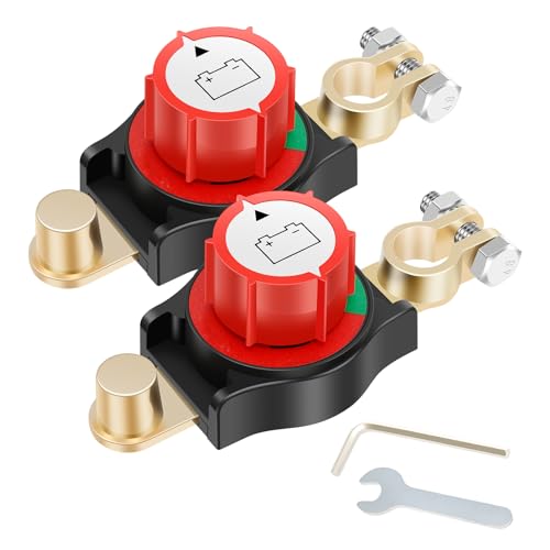 Batterie Trennschalter 12V-48V Wasserdicht Batterietrennschalter Robust Langlebig Sicher Batterieschalter für Autos Boote Wohnmobile Wohnwagen Selbstfahrende Autos Akkupacks von GWCYMYD