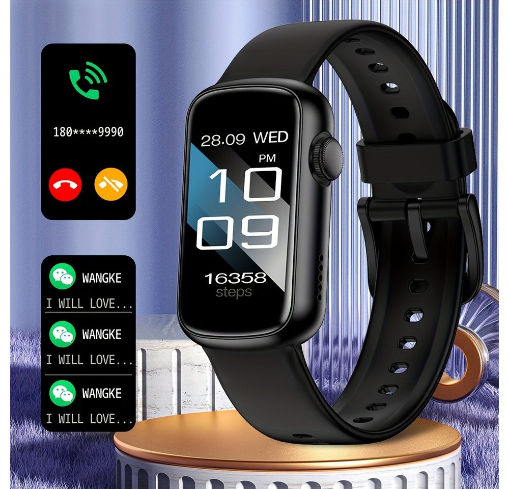 GWENLAND Fur Damen Herren mit Voll-Touchscreen, Fitness-Tracker Smartwatch (1.46 cm, Andriod iOS), mit Kalorien- & Schrittzähler Anrufbenachrichtigungen IP68 Wasserdicht von GWENLAND