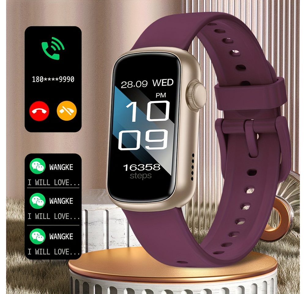 GWENLAND Fur Damen Herren mit Voll-Touchscreen, Fitness-Tracker Smartwatch (1.46 cm, Andriod iOS), mit Kalorien- & Schrittzähler Anrufbenachrichtigungen IP68 Wasserdicht von GWENLAND