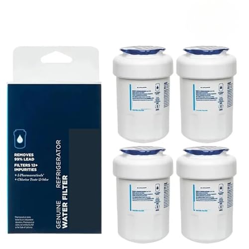 Kühlschrank-Wasserfilter-Ersatz, Kompatibel Mit GE, MWFP MWFA MWFAP MWFINT GWF06 GWFA HWF HWFA FMG-1 FMG DSS25KGREBB GCU23LGYDFSS Kühlschrank-Wasserfilter(4pcs) von GWMCKZOK