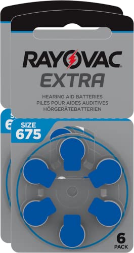 Rayovac Mercury Free Hörgeräte Batterien 1,4V 640mAh PR44 Typ 675 - 6er Blister (Nr. 675 Mercury Free 6er Blister, 2x) von GWS-POWERCELL