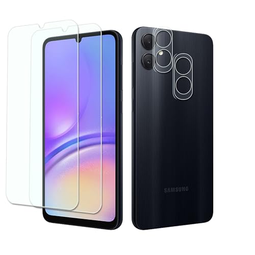 【2+2 Stück】Sichtschutz Schutzfolie Glasschutz Kompatibel für Samsung Galaxy A05,Anti Scratch 9 Härte Hochauflösende Displayschutzfolie - Transparent von GXAYZ