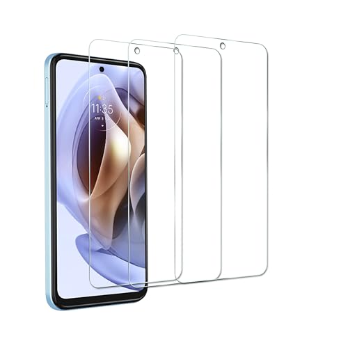 【3 Stück】Display Display Glasschutz Kompatibel für Motorola Moto G31/G41,Anti Scratch 9 Härte Hochauflösende Displayschutzfolie - Transparent von GXAYZ