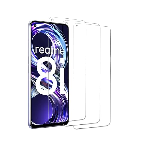 【3 Stück】Display Display Glasschutz Kompatibel für Realme 8i,Anti Scratch 9 Härte Hochauflösende Displayschutzfolie - Transparent von GXAYZ