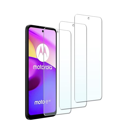 【3 Stück】Schutzfolie für Motorola Moto E40,Anti Scratch 9 Härte Hochauflösende Displayschutzfolie，Fingerabdruck-ID，HD von GXAYZ