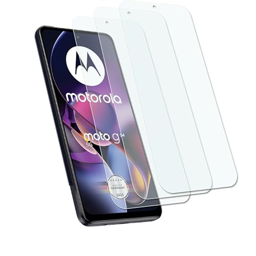【3 Stück】Schutzfolie für Motorola Moto G54 5G,Anti Scratch 9 Härte Hochauflösende Displayschutzfolie，Fingerabdruck-ID，HD von GXAYZ