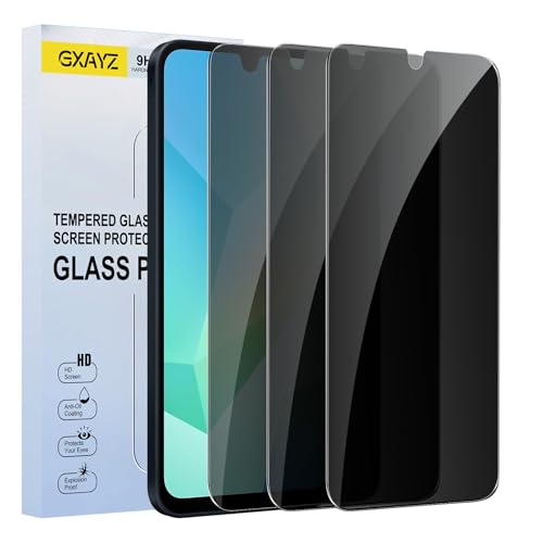 Displayschutzfolie für Samsung Galaxy A16, Anti-Spionage-Displayschutzfolie aus gehärtetem Glas, Fingerabdruckerkennung, 9H Härte, Anti-Kratzer, Anti-Fingerabdruck, 3 Stück von GXAYZ